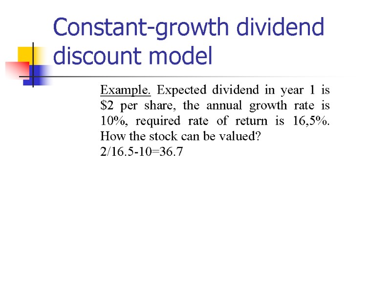 Constant-growth dividend discount model
